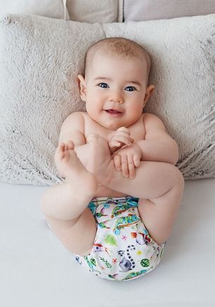 Blümchen All-in-One Bambus Windel Klett 3,5 bis 15 kg Stoffwindel im Babyladen Erlangen